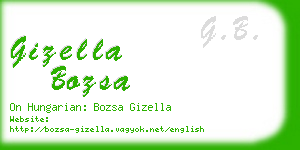 gizella bozsa business card